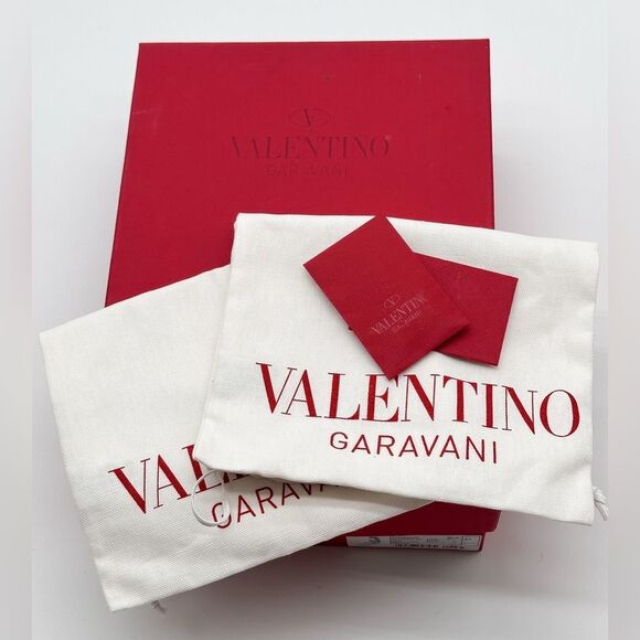 Valentino Garavani Rockstud Gladiatore Sandals Black Leather Ankle Tie EU 37 US7 - Picture 13 of 13